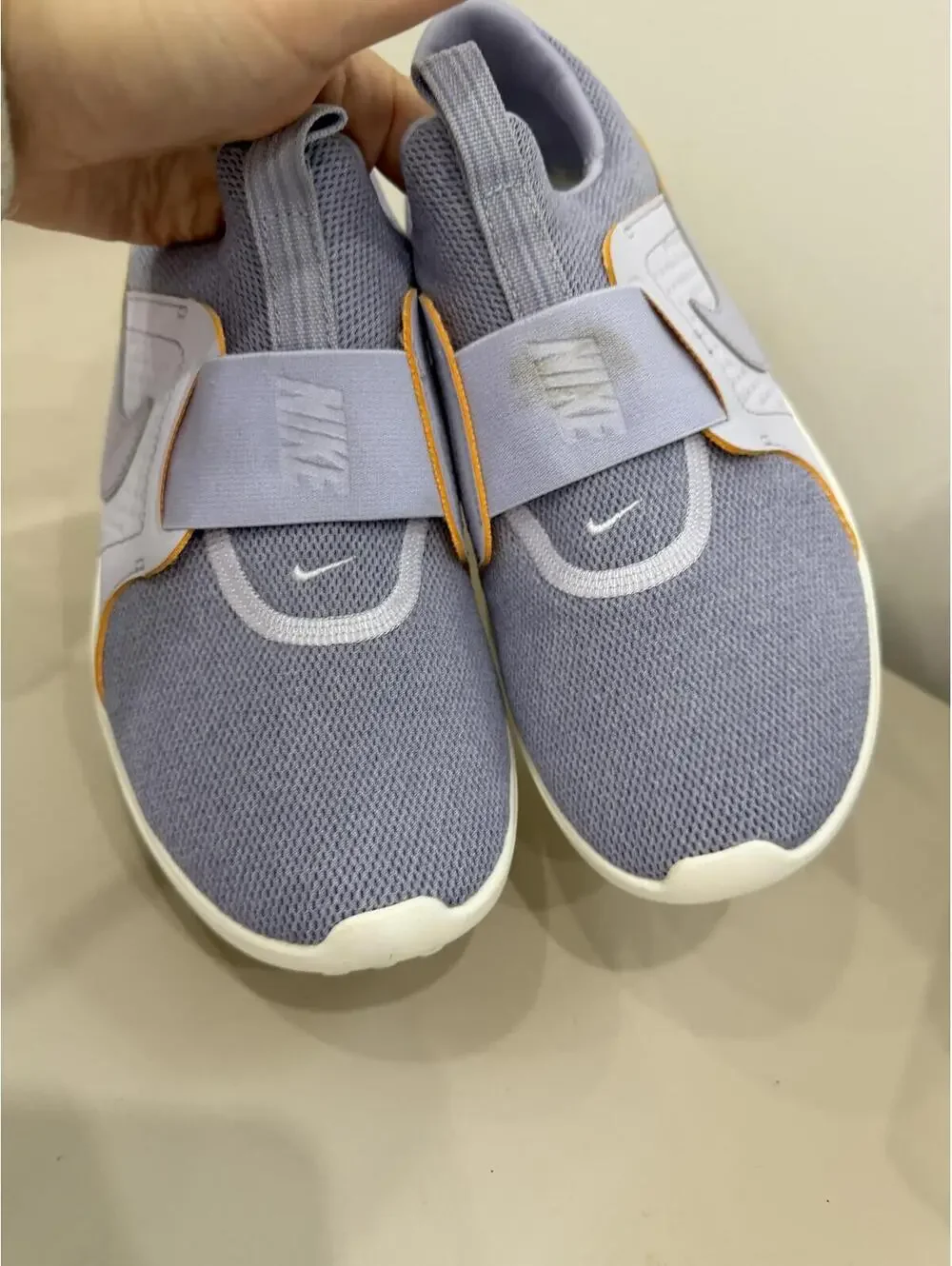 Nike Slip-On Knit Sneakers Lavender Blue White *missing insoles Size 8.5